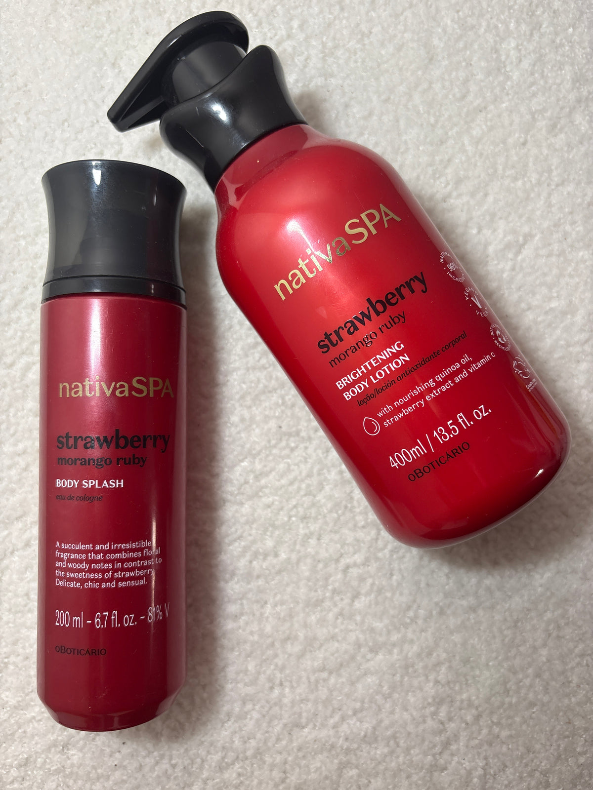 Coffret Nativa SPA Fraise – Body Splash & Crème Corps