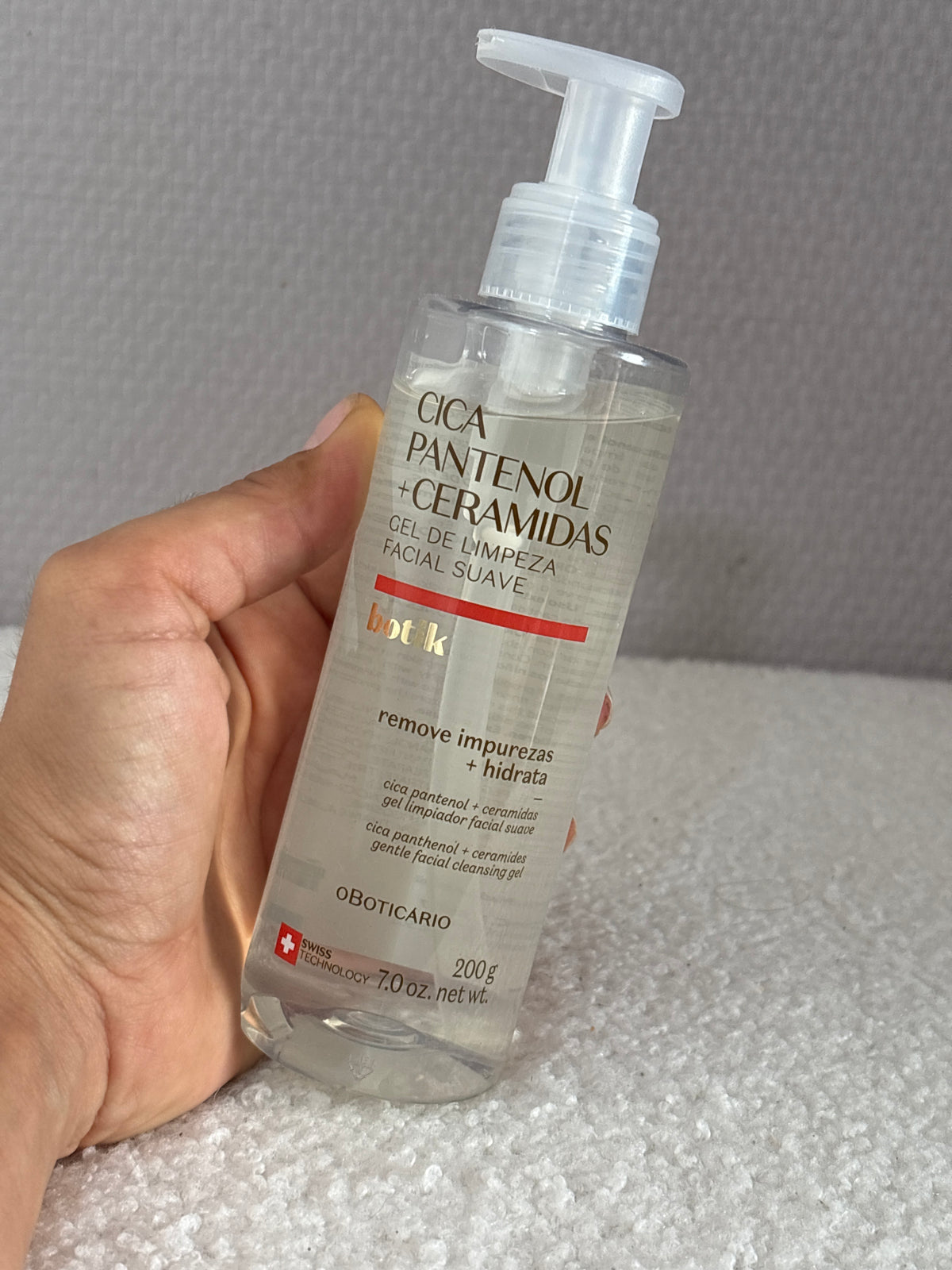 Gel de Limpeza Facial Cica Pantenol + Ceramidas Botik 200g