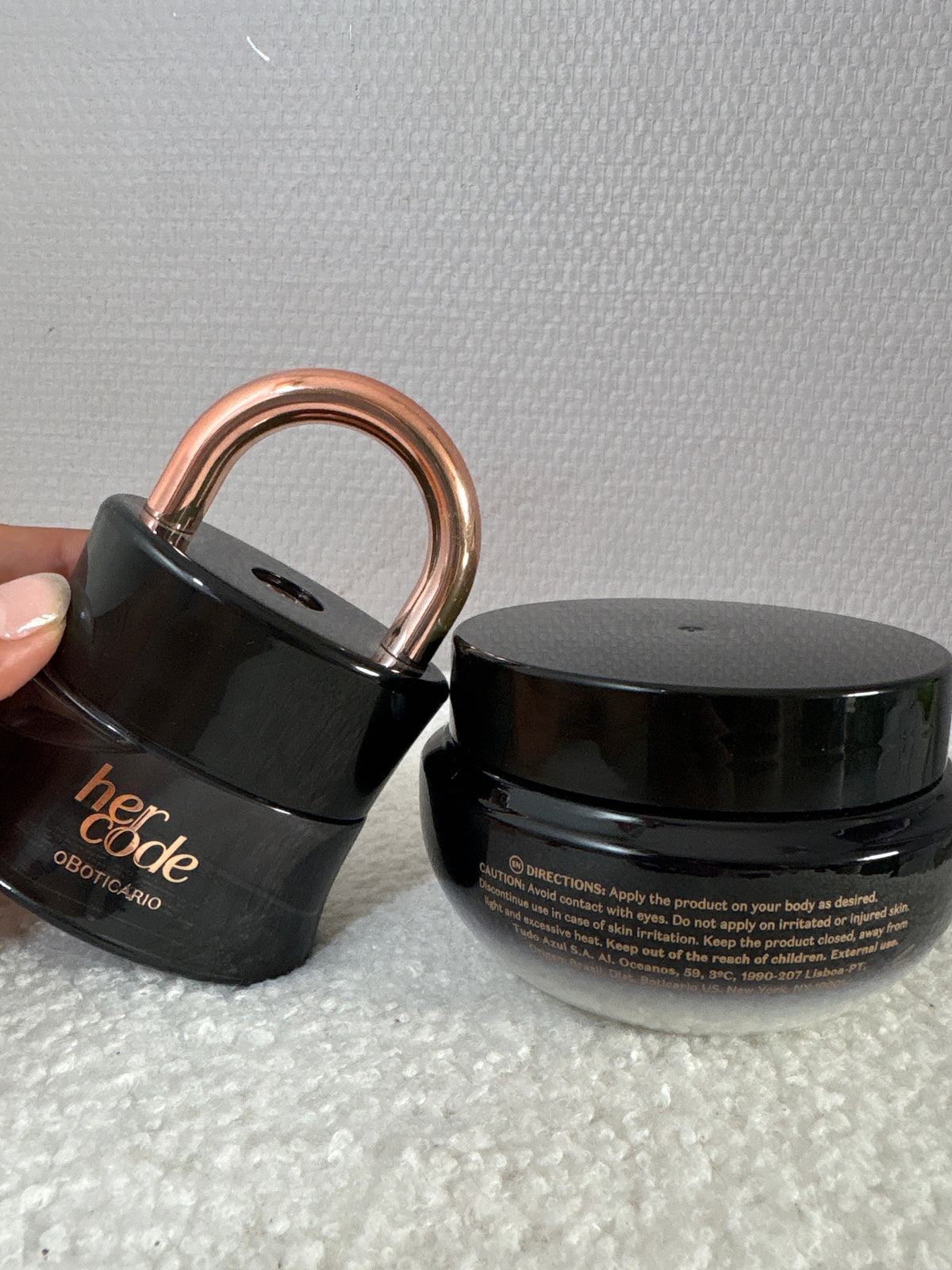 Coffret Her Code O Boticário – Eau de Parfum + Crème Veloutée 250g