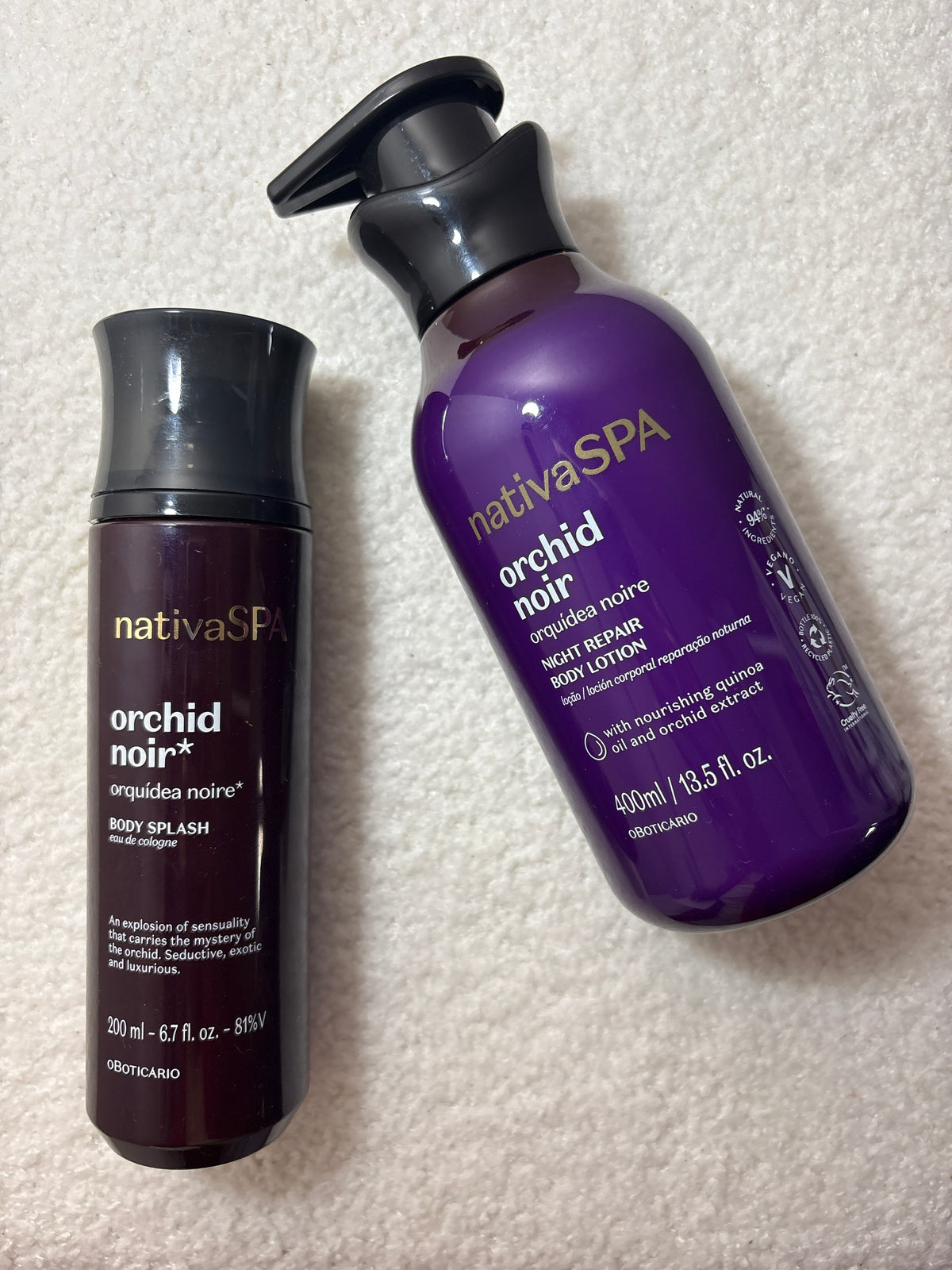 Coffret Nativa SPA Orchidée Noire – Body Splash & Crème Corps
