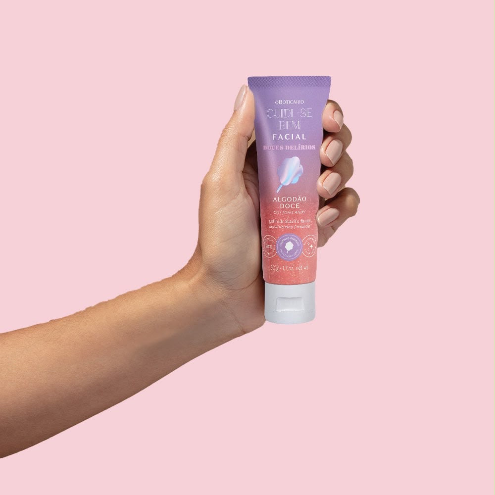 Gel Hydratant Facial Cuide-Se Bem Doces Delírios Algodão Doce 50g