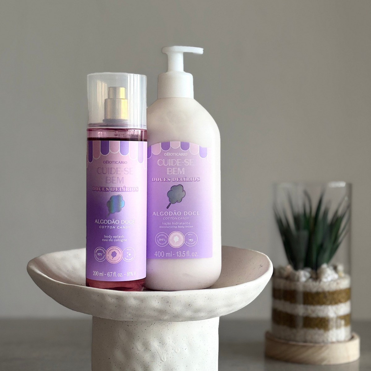 Coffret Cuide-Se Bem Barbe à Papa – Body Splash & Loção Hidratante
