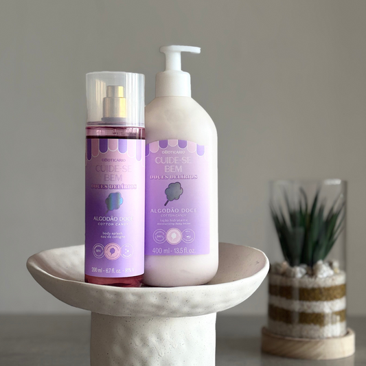 Coffret Cuide-Se Bem Barbe à Papa – Body Splash & Loção Hidratante