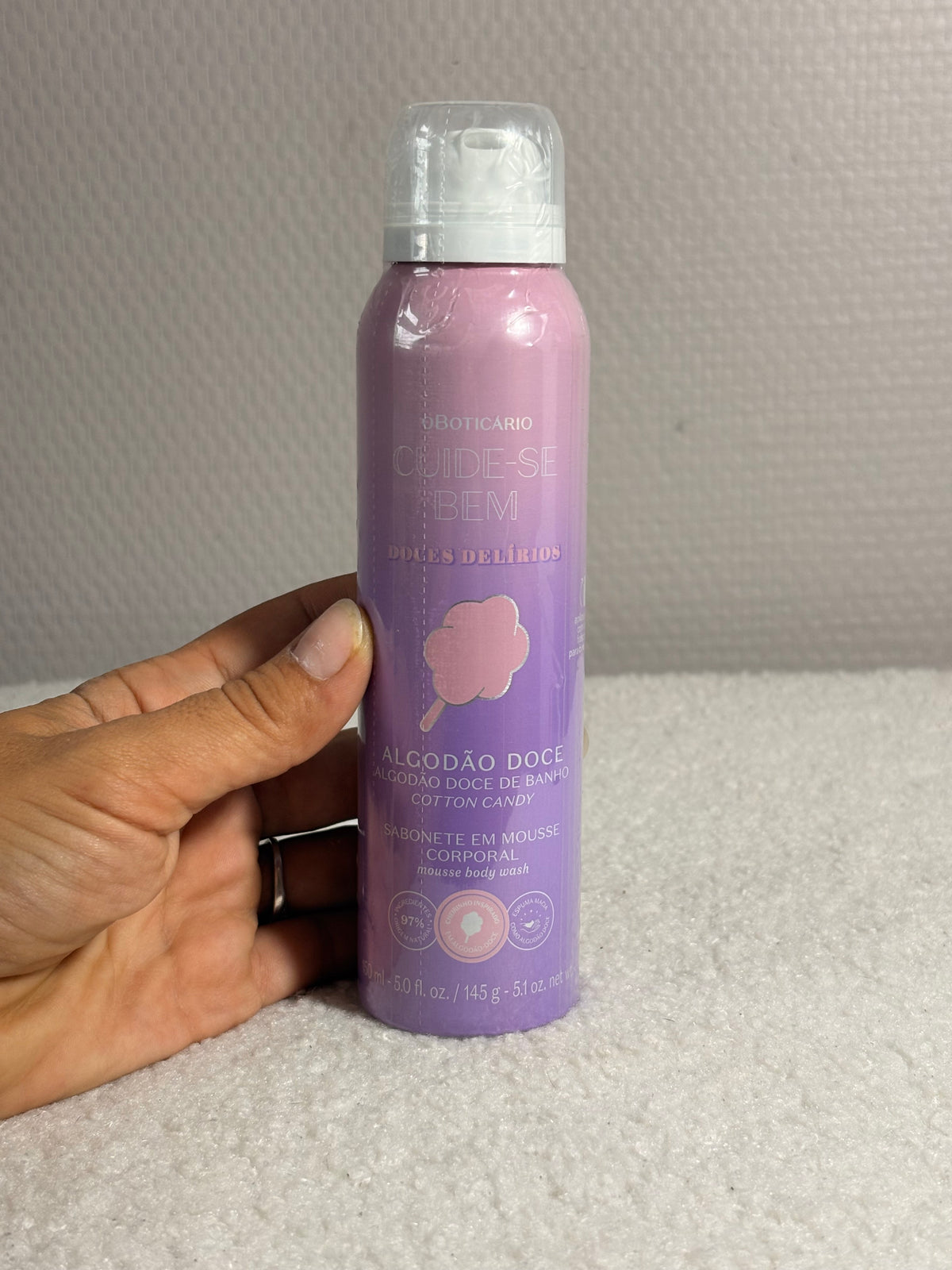Sabonete Mousse Desodorante Corporal Cuide-se Bem Doces Delírios Algodão Doce 145g