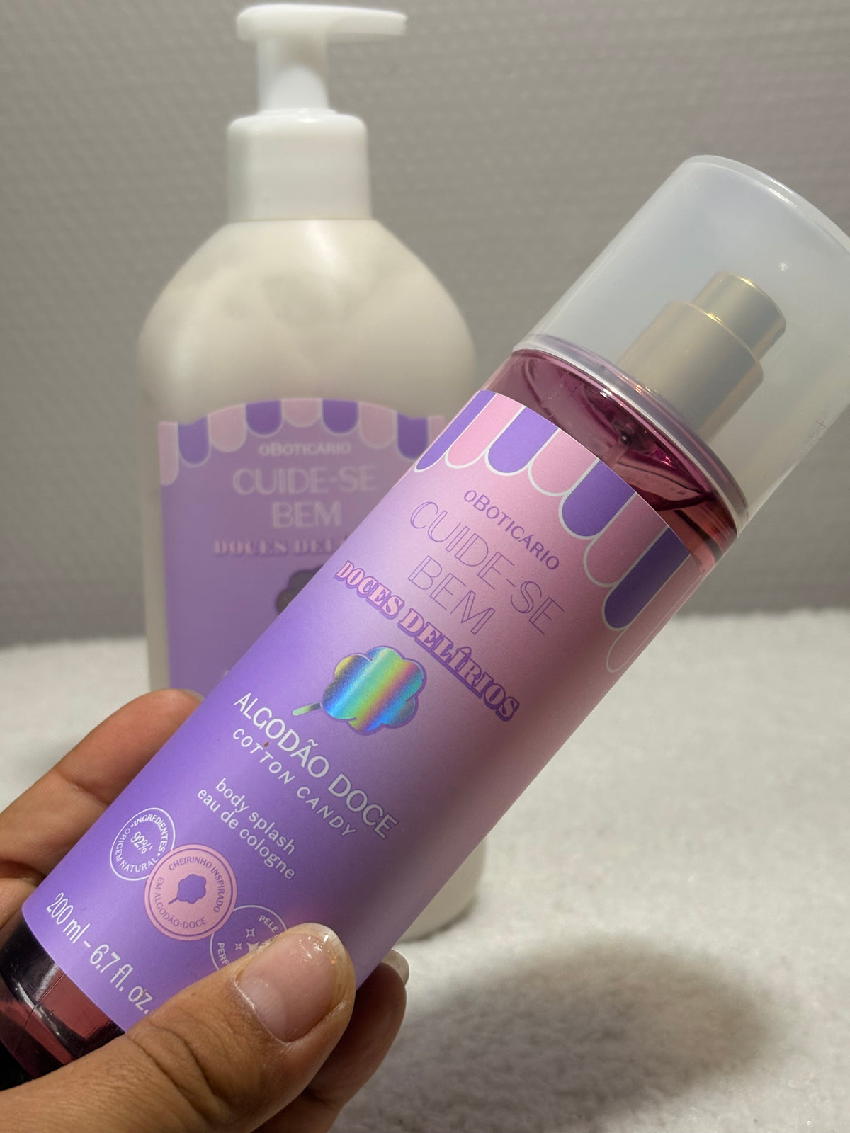 Coffret Cuide-Se Bem Barbe à Papa – Body Splash & Loção Hidratante