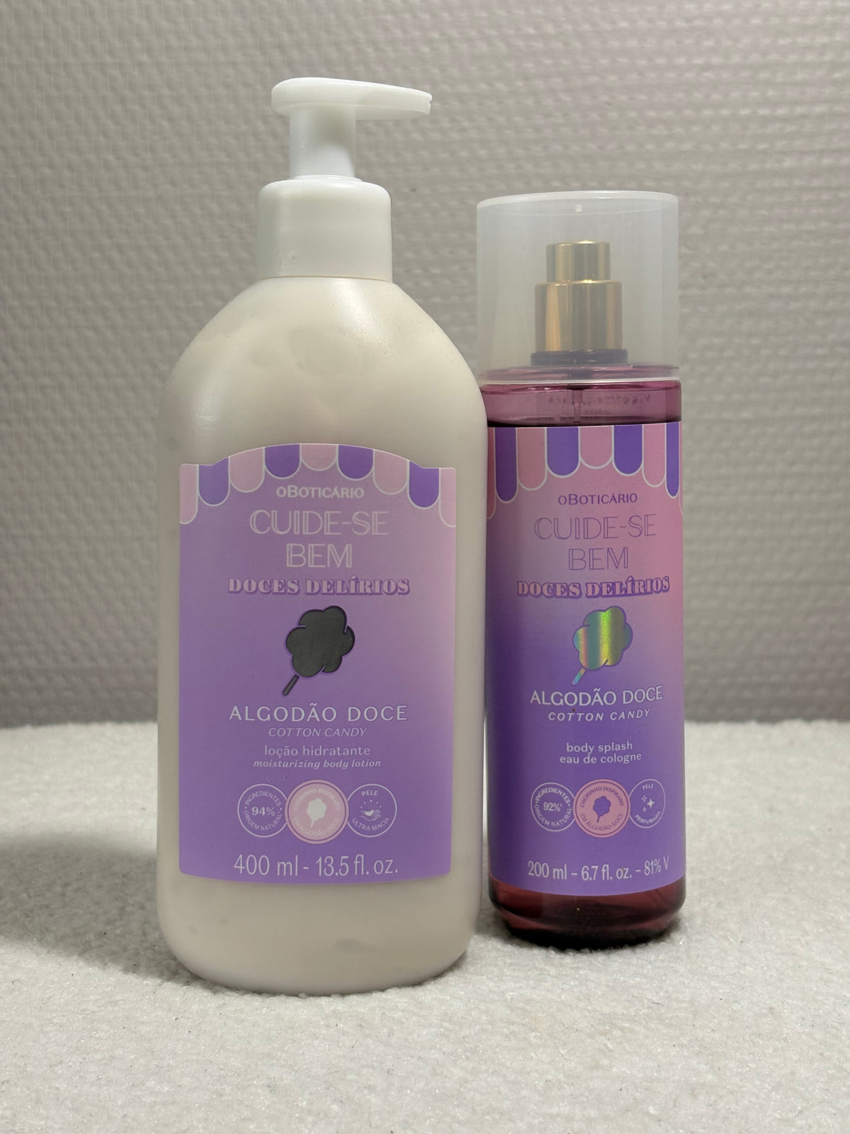 Coffret Cuide-Se Bem Barbe à Papa – Body Splash & Loção Hidratante